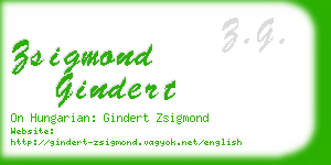 zsigmond gindert business card